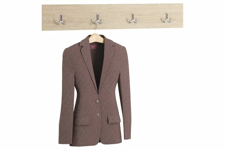 Afir Hattehylle 120x1,6x19 Cm Med 4 Kroker - Bilde 2