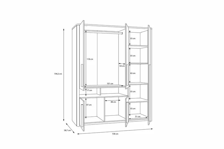Ahmetbay Garderobe 59x158 Cm - Bilde 11