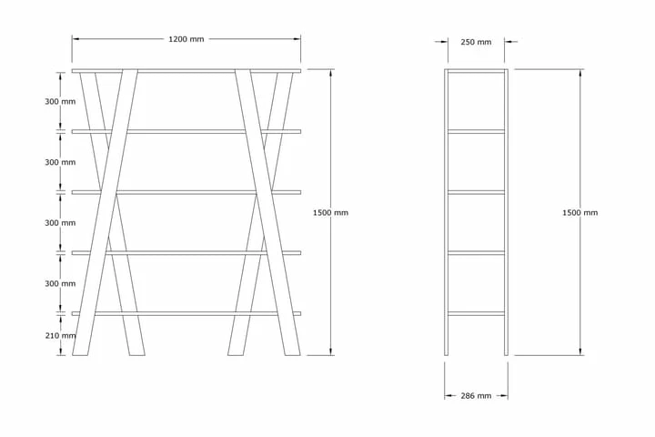 Andifli Bokhylle 120x150 Cm - Bilde 2