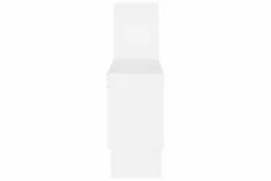 Bilformet Vegghylle Hvit 82x15x51 Cm Sponplate