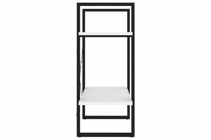 Bokhylle 2 Nivåer Hvit 60x30x70 Cm Sponplate - Bilde 16