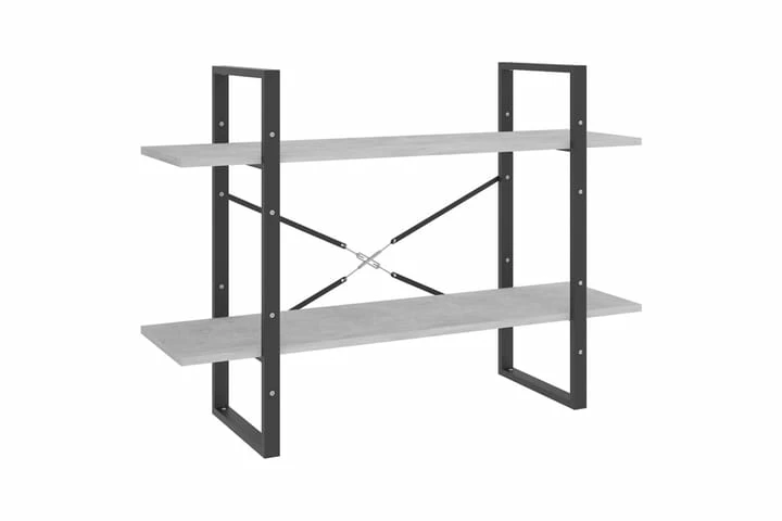 Bokhylle 5 Nivåer Betonggrå 100x30x175 Cm Sponplate - Bilde 4