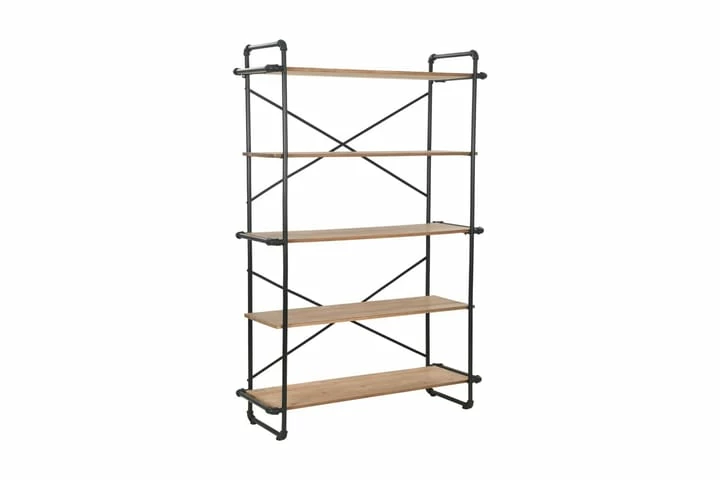 Bokhylle Heltre Edelgran Og Stål 120x42x180 Cm - Bilde 7
