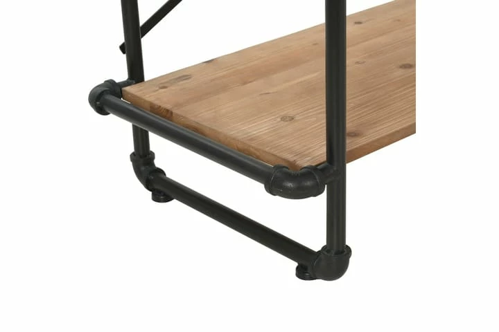 Bokhylle Heltre Edelgran Og Stål 120x42x180 Cm - Bilde 3