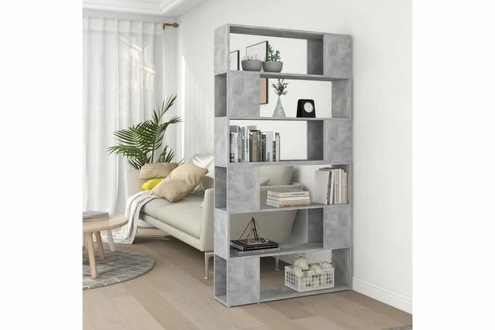 Bokhylle/romdeler Betonggrå 100x24x188 Cm - Bilde 11