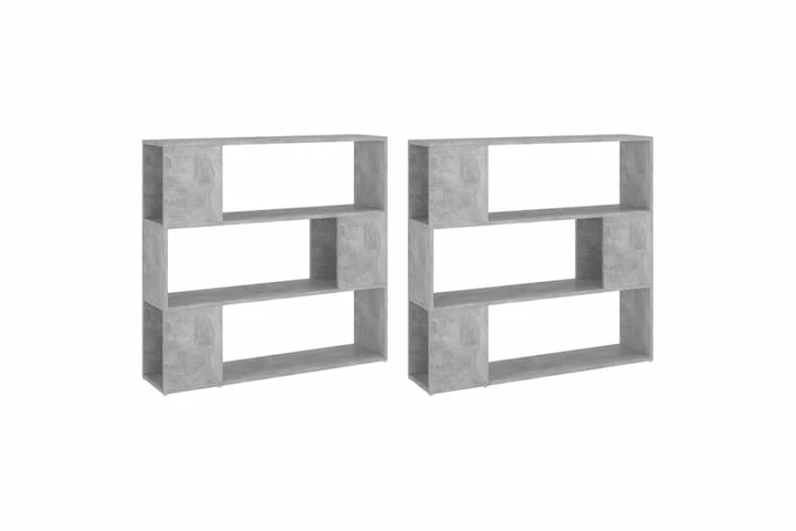 Bokhylle/romdeler Betonggrå 100x24x188 Cm - Bilde 15