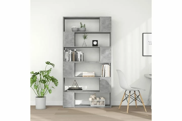 Bokhylle/romdeler Betonggrå 100x24x188 Cm - Bilde 7