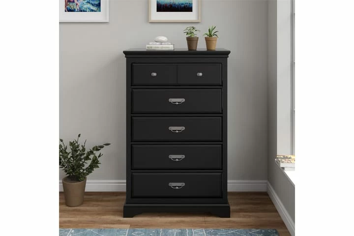 Bristol Kommode 88x49 Cm 5 Skuffer Svart - Bilde 19