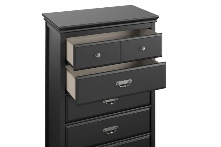 Bristol Kommode 88x49 Cm 5 Skuffer Svart - Bilde 18