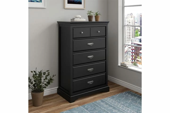 Bristol Kommode 88x49 Cm 5 Skuffer Svart - Bilde 16