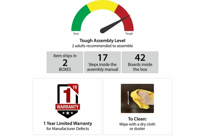 Bristol Kommode 88x49 Cm 5 Skuffer Svart - Bilde 3