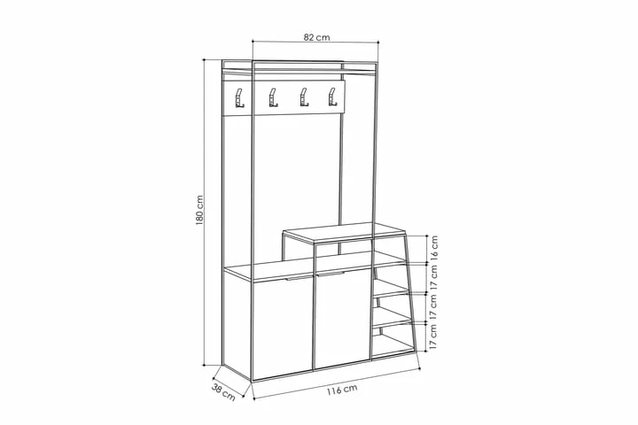 Burraland Entremøbel 116 Cm - Bilde 6