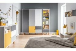 VOX Concept Kommode Hvit / Mørkegrå / Gul