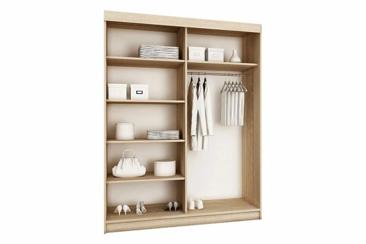 Dunkra Garderobe Med Speil LED-belysning RGB 150 Cm Bue - Bilde 5