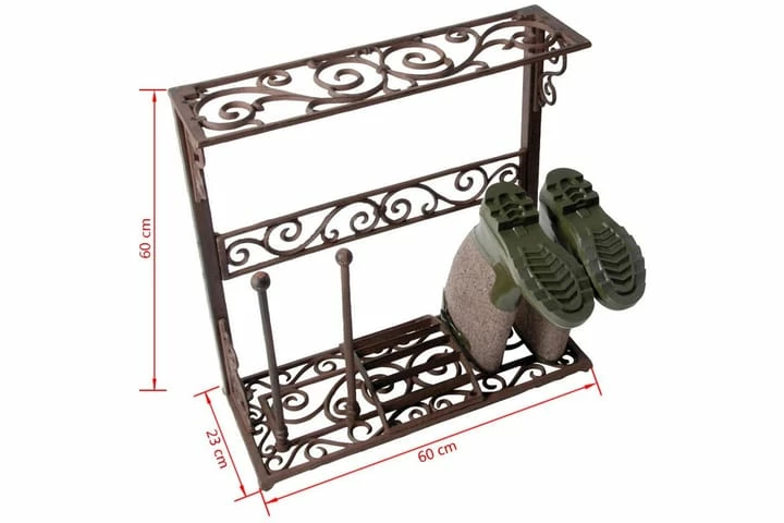 Esschert Design Støvelstativ Størrelse S Støpejern LH58 - Bilde 4