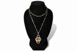 Flannell Smykkeholder Halskjede Bust Svart 9x8,5x15 Cm 4 Stk