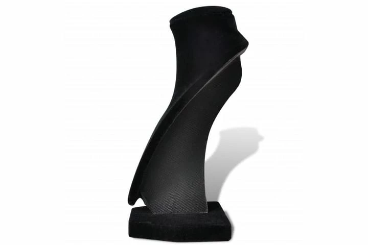 Flannell Smykkeholder Halskjede Bust Svart 9x8,5x15 Cm 4 Stk - Bilde 5