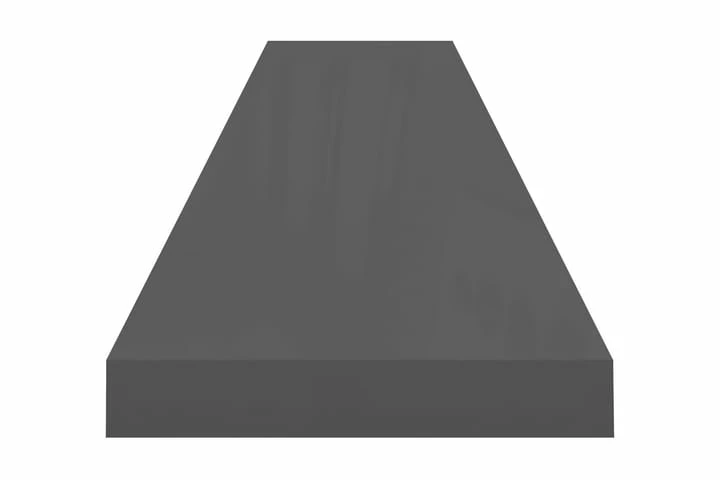 Flytende Vegghyller 2 Stk Høyglans Grå 120x23,5x3,8 Cm MDF - Bilde 18
