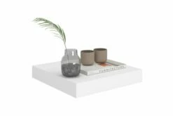 Flytende Vegghyller 2 Stk Hvit 23x23,5x3,8 Cm MDF