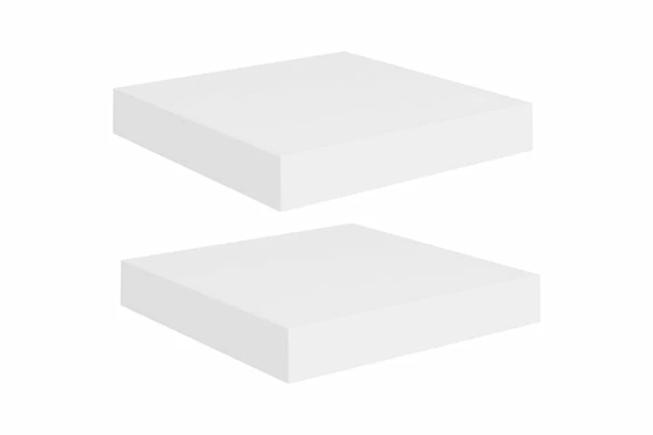 Flytende Vegghyller 2 Stk Hvit 23x23,5x3,8 Cm MDF - Bilde 18