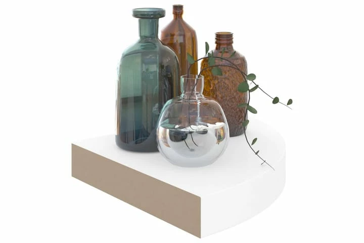 Flytende Vegghyller 2 Stk Hvit 25x25x3,8 Cm MDF - Bilde 18