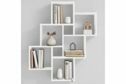 FMD Veggmontert Hylle Med 8 Rom Hvit