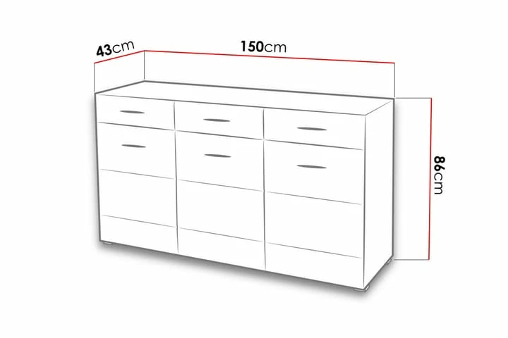 Frider Kommode 150 Cm - Bilde 3