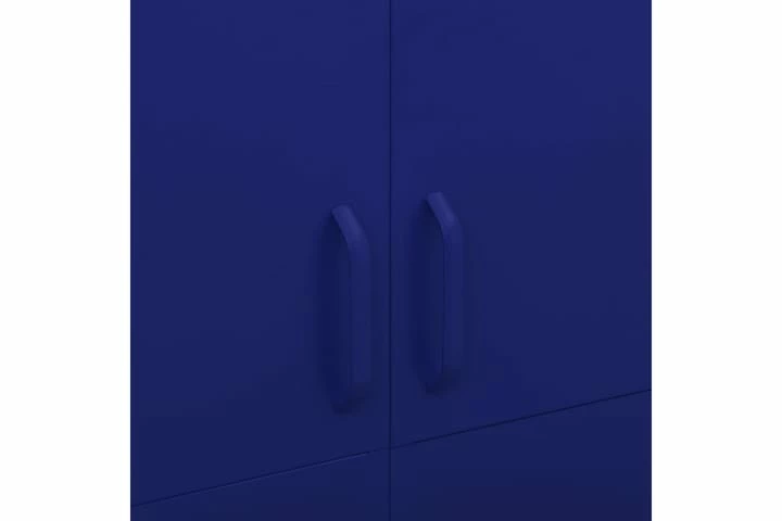 Garderobe Marineblå 90x50x180 Cm Stål - Bilde 3