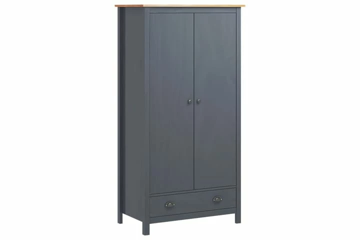 Garderobeskap 2 Dører Hill Range Grå 89x50x170 Cm - Bilde 12