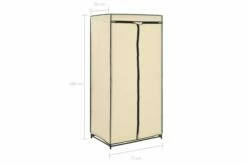 Garderobeskap 2 Stk Krem 75x50x160 Cm