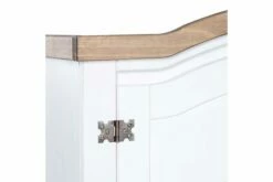 Garderobeskap Meksikansk Corona-stil Furu 2 Dører Hvit