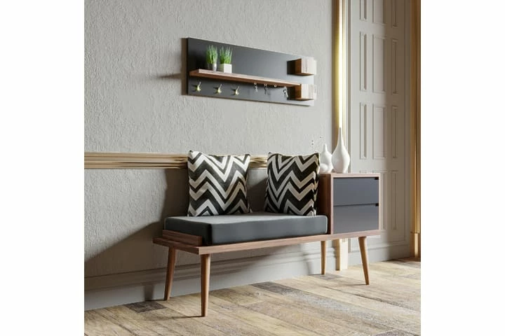 Hall Stand Valnøtt|Antrasitt - Bilde 6