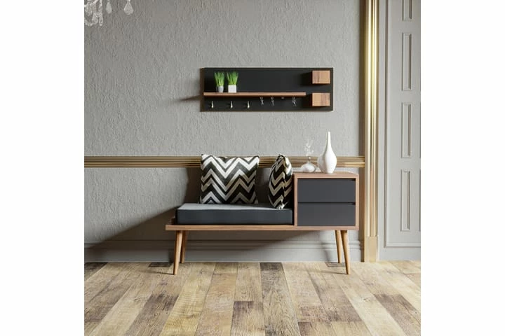 Hall Stand Valnøtt|Antrasitt - Bilde 5