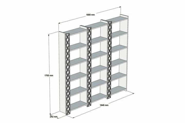 Hovdane Bokhylle 184 Cm - Bilde 7