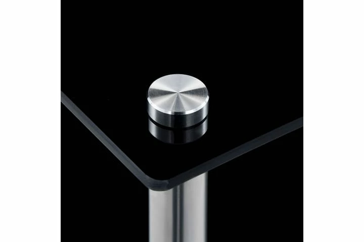 Hylle 6 Etasjer Svart 40x40x160 Cm Herdet Glass - Bilde 11