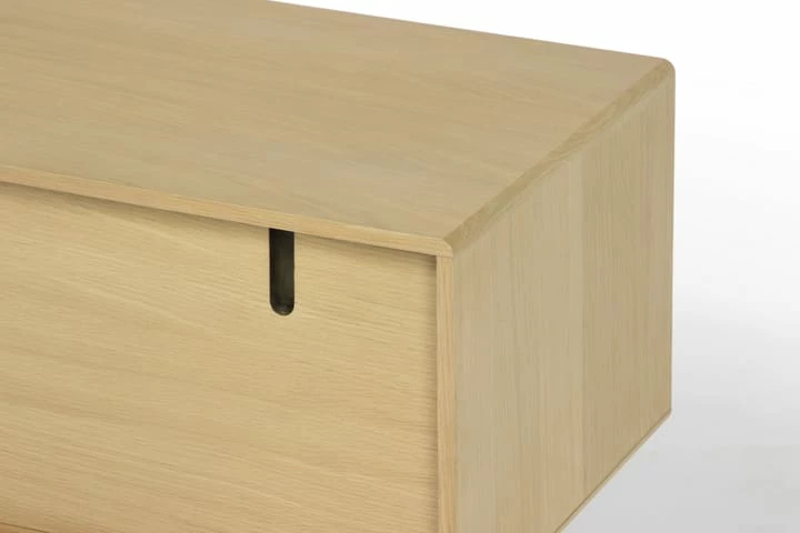 Jerup TV-benk 160x50 Cm Massiv Eik - Bilde 7