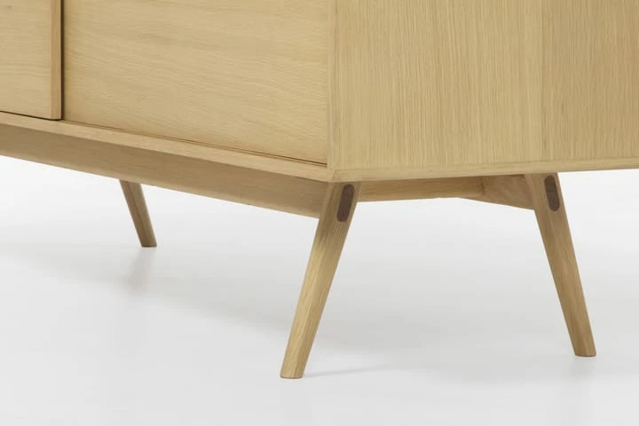 Jerup TV-benk 160x50 Cm Massiv Eik - Bilde 3