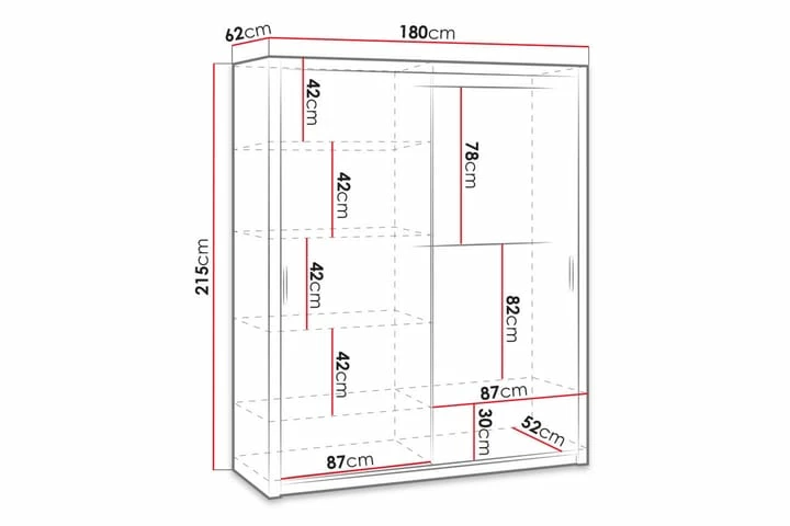 Julissa Garderobe 180 Cm - Bilde 7