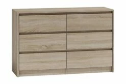 Karona Kommode 75x40x120 Cm Med 6 Skuffer