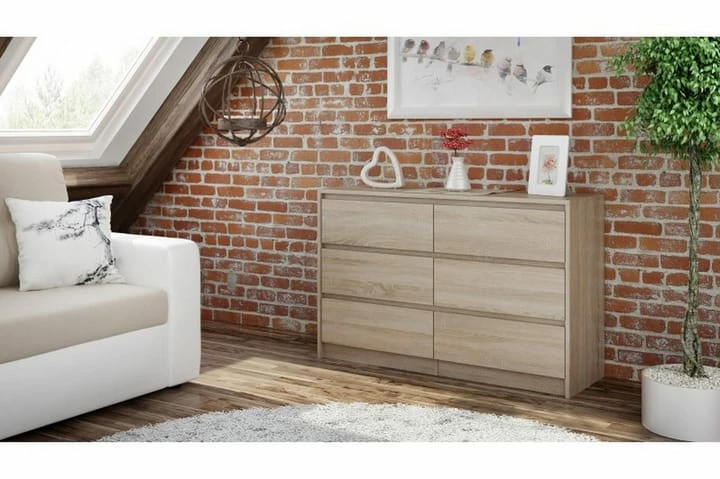 Karona Kommode 75x40x120 Cm Med 6 Skuffer - Bilde 2