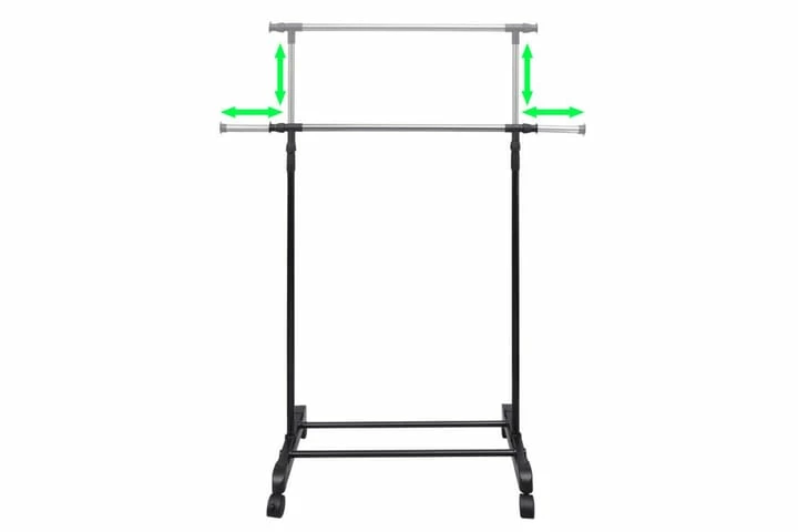 Klesstativ Justerbart 4 Hjul 1 Klesstang - Bilde 16