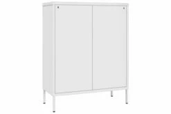 Kommode Hvit 80x35x101,5 Cm Stål