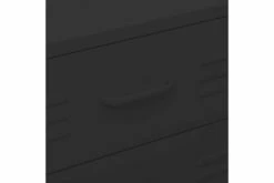 Kommode Svart 80x35x101,5 Cm Stål