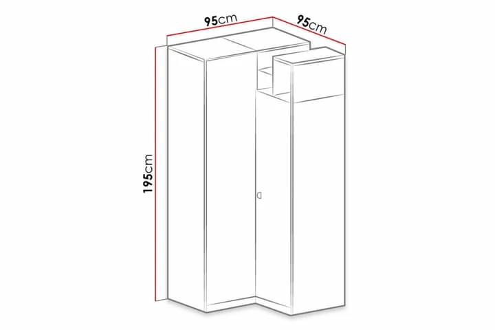 Mobis HjørneGarderobe 95 Cm - Bilde 6