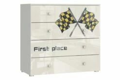 Motona Kommode 100x47x93 Cm Med 4 Skuffer Mønstret