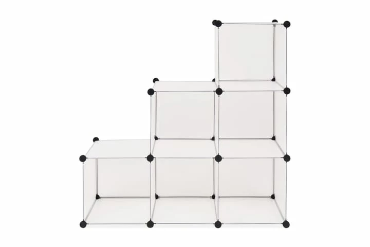 Oppbevaringkube Med 6 Kamre Hvit