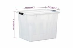 Oppbevaringsbokser Med Lokk 2 Stk Gjennomsiktig 55 L