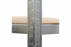 Oppbevaringshylle Sølv 90x90x180 Cm Stål Og MDF