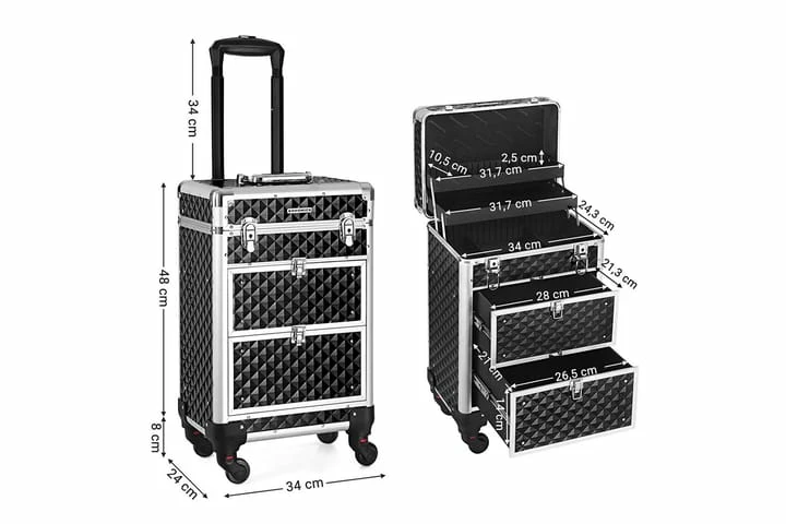 Songmics Qrisp Makeupboks Portabel - Bilde 3