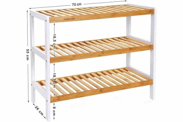 Songmics Qrisp Skohylle Med Nivåer Bambus - Bilde 4